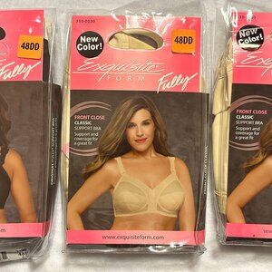 Bundle of 3 Exquisite Form Fully Bras #510-0530 - 48DD New